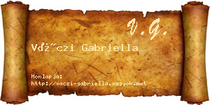 Váczi Gabriella névjegykártya